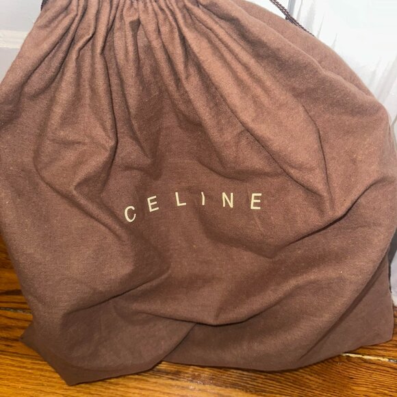 Vintage CELINE Macadam Canvas Tote Bag Beige Gold with Dust Bag - Picture 5 of 5